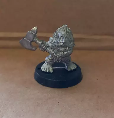 Classic Warhammer Citadel Dwarf With Axe 1980s Metal Figure Oop • £2