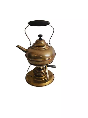 Rare Antique Brass Spirit Kettle With Stand And Burner C.XIX Century S. Sternau • $73