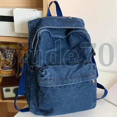 Women's Vintage Denim Backpack Small Jean Daypack Casual Bookbag Travel Rucksack • $36.79