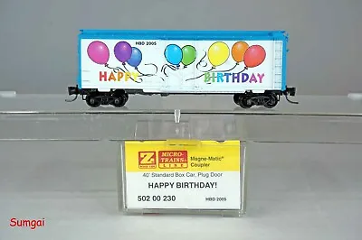 Z Scale Z Gauge MICRO-TRAINS LINE MTL 502 00 230 Happy Birthday Box Car HBD 2005 • $29.95