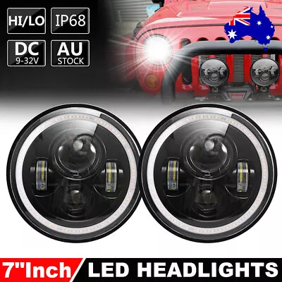 2PCS 7inch LED Headlights Projector Hi/Lo Beam DRL Light For Jeep Wrangler JK GQ • $42.95