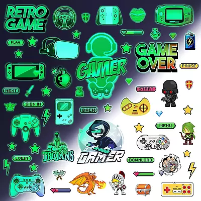 Gamer Room DecorGaming Wall Decals Sticker Boys Room DecorGlow In The Dark  • $13.78