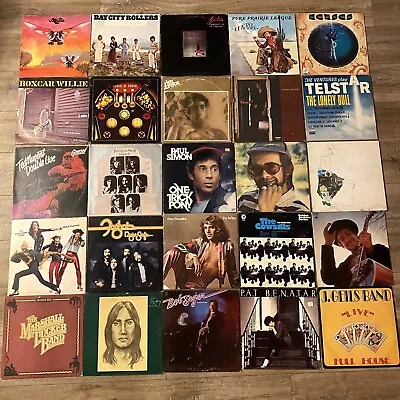 Rock LP Lot Of 25 Vintage Vinyl Record Albums Folk 1970s 80s Nugent Dylan Geils • $4.99
