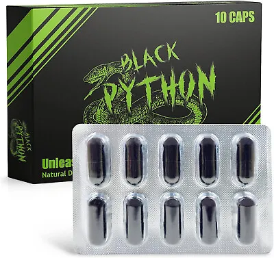 BLACK PYTHON Male Herbal Vitality Supplement (10 Pills) • $26.52
