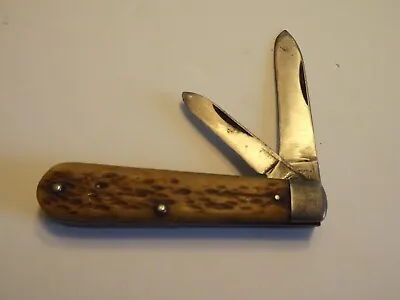 Vintage VOOS 2 Blade Pocket Knife W/BONE Handle USA-VG • $59