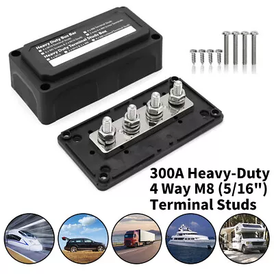 Bus Bar Power Distribution Box Terminal Block M8 300A Busbar 12V-48V Negative AU • $34.67