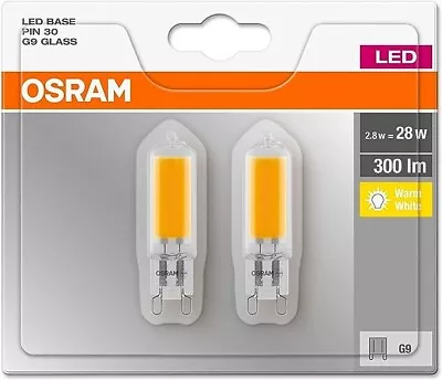 OSRAM LED Base PIN G9 Glass/LED Lamp: G9 2.80 W 30 W For Clear Warm White 2 • £5.20