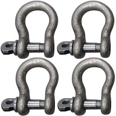 (4) 3/4  Shackle Clevis D-Ring With Screw Pin Anchor Chain Rope Cable Rigging • $27.89