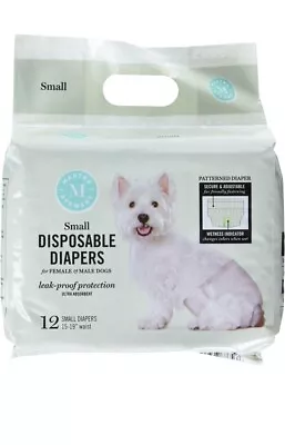 MARTHA STEWART For Pets F/M Dog Diapers Disposable Leakproof Small 15-19” Waist • $11.99