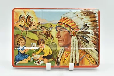 Native American Paint Box - VINTAGE METAL PAINT SET Tin Litho CLEAN • $35