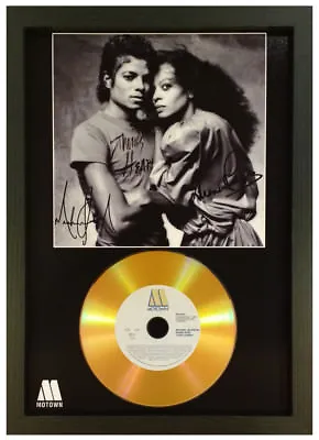 Michael Jackson - Diana Ross Signed Photo Gold Cd Disc Collectable Memorabilia • £17.99