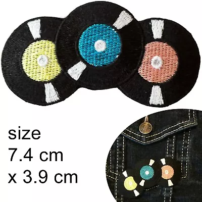 Records Iron On Patch Record Vintage Retro Music Disc Vinyl Lp Iron-on Patches • $7.95