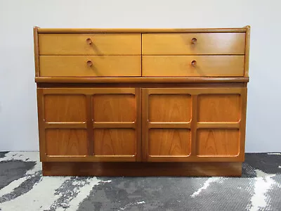 Mid 20th Century Nathan Squares Design Teak Sideboard Cabinet With Cupboard • £200