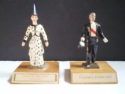 Vtg Miniature Painted Metal Sculptures Anne De Bretagne And President Poincare • $11.73