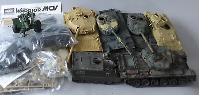 1:35 Kit Built Tank Model “scrap” Lot Challenger Centurion Chieftain Warrior • £21