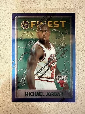 Michael Jordan 1995-96 Topps Finest Chicago Bulls Basketball Card #229 With Peel • $75