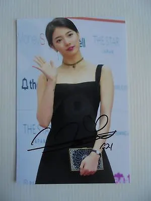 Suzy Bae Miss A 4x6 Photo Korean Actress KPOP Autograph Signed USA Seller F1 • $14.99