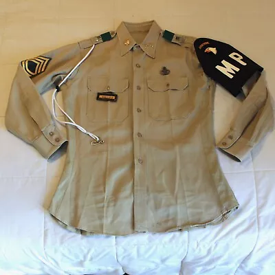 Military Uniform Shirt 30th Infantry Sergeant Army Airborne MP Police Brassard • $120