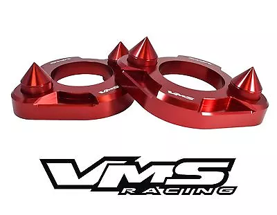 X2 RED VMS RACING SPIKED STRUT TOWER SUPPORT BRACES FOR 90-93 ACURA INTEGRA DA9 • $69.95