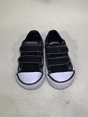 Airwalk Infant Unisex Sneaker Shoe Hook & Loop Straps Black Canvas 5  • $13.50