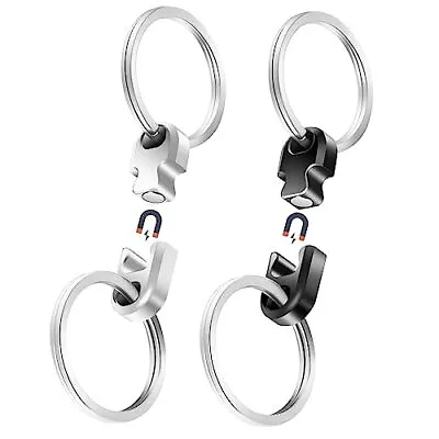 2Pack Aluminum Magnetic Quick Release Keychain Detachable & Round Corner • $14.60