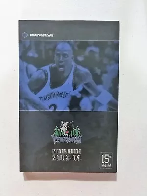 2003-2004 Minnesota Timberwolves NBA Basketball Media Guide • $6.99