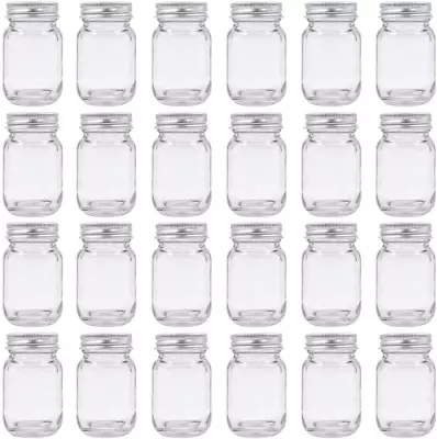 HLXFF3 U-Pack 2Oz Mason Jar With Silver Lid Honey Jam Spice Pack Of 24 Sets NEW • $23.49