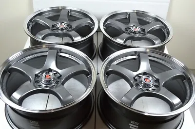 4 New DDR Fuzion 17x7.5 5x100/114.3 38mm Gunmetal Machined Lip 17  Wheels Rims • $659