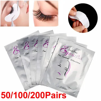 £6.19 • Buy Salon Eyelash Lash Extensions Under Eye Gel Pads Lint Free Patches Make Up Tools