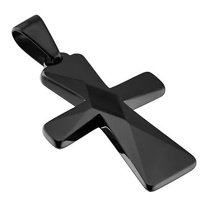 Tungsten Carbide Cross Pendants 16 -28  Stainless Steel Cuban Chain • $39.99