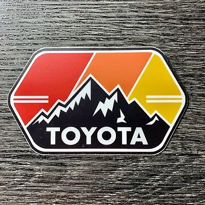 Toyota Mtn W/ Stripes Sticker Decal Tundra Tacoma SR5 4X4 4Runner Fj Cruiser TRD • $7