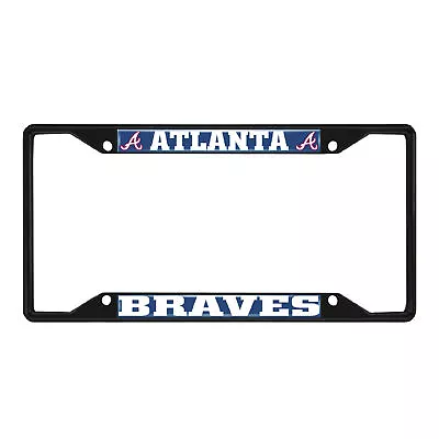 Fanmats MLB Atlanta Braves Black Metal License Plate Frame  • $13.99