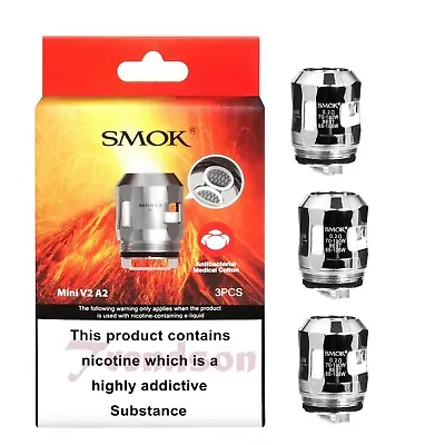 Genuine SMOK MINI V2 Tank Coils V2 A2 / V2 A1Vape Coils For R KISS  2ml Tank. • £8.90