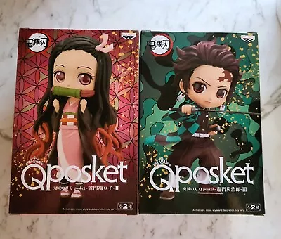 NEW | Demon Slayer Kimetsu No Yaiba Q Posket Tanjiro & Nezuko Figure Set VER A • $108