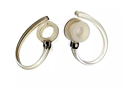 2 White Earhooks For Motorola Elite Flip HX600 Boom Boom2 W/ 2 Variety Ring Buds • $9.95