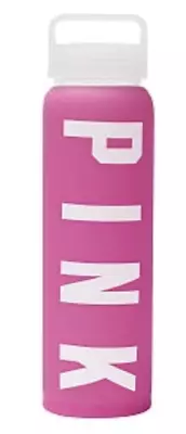 Victoria's Secret Pink Screw Top Pink Silicone Sleeve Glass Water Bottle New • $19.95