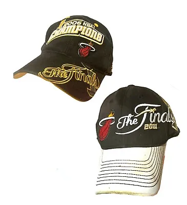  Adidas Reebok Miami Heat Champion Hats 2006 2011 Finals NBA Eastern Western • $25