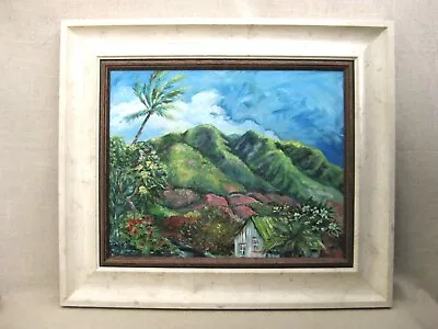 Tropical Vintage Landscape Painting Of Maui Original Fine Art Framed • $282