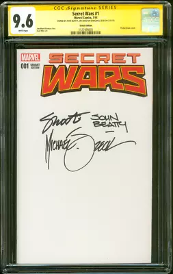 Secret Wars 1 CGC 3XSS 9.6 Zeck Beatty Shooter Sketch Edition 7/15 • $379.99