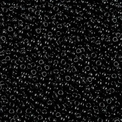 10g MIYUKI Round Seed Beads - Opaque Black (401) - 3mm 8/0 - P00572 • £3.79