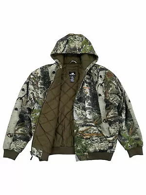 Men's Camo Bomber Style Hunting Jacket Quilt Lined Mossy Oak® Mountain Country • $39.94