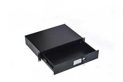 19  Rack Mount 2U Locking Drawer Pro Audio DJ Server Rack Lock Storage Cabinet • $134.10