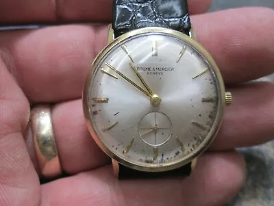  Baume & Mercier Dress 14k Solid Gold Manual Wind Watch • $595