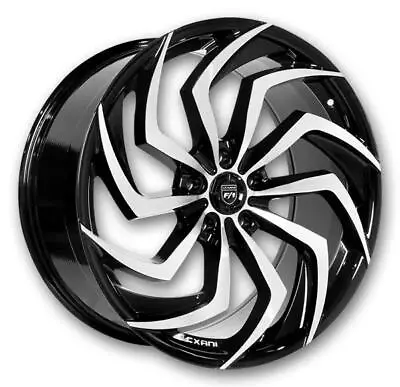24 Inch 24x9 Lexani SHADOW Machined Face Wheels Rims 5x4.25 5x108 +38 • $2271.72