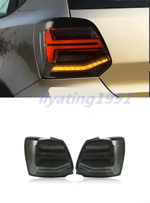 For VW Polo 2011-2018 Smoke Black LED Rear Lamps Taillights Dynamic Signal 2PCS • $391.49
