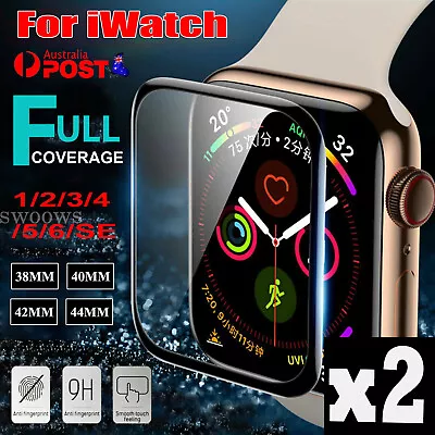 2x Screen Protector For Apple Watch IWatch 6 5 4 3 2 SE Tempered Glass • $5.48