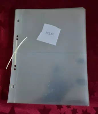 £6.25 • Buy 20 X Postcard Clear Sleeves, 2 Pocket, Open At Top, Used (pack B)