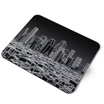 Mouse Mat Pad - BW - 3D Holographic City Urban Laptop PC Desk Office #38346 • £6.99