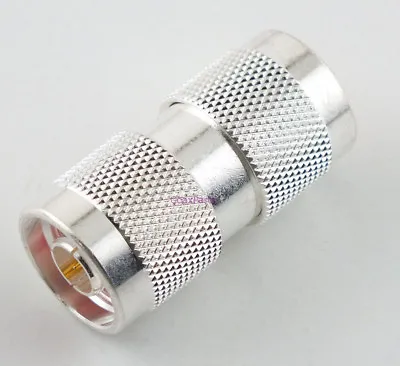 N Male To N Male Coax Adapter Connector Silver - USA Ham Radio Seller • $9.56