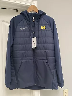 New Nike Therma Michigan Wolverines Full-zip Hoodie Rose Bowl National Champions • $205